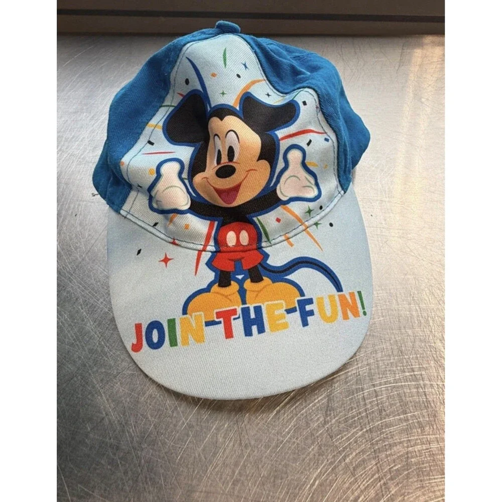 Mickey Mouse Disney Join The Fun Ball Cap Boys Blue 100 Years Of Celebration Hat